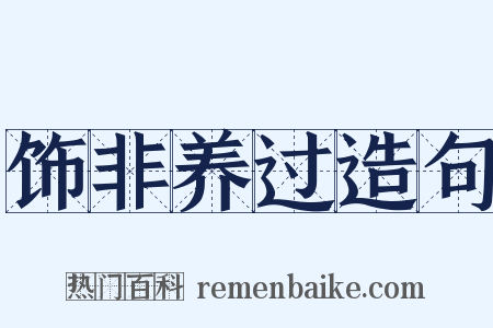 饰非养过造句是什么意思的图片